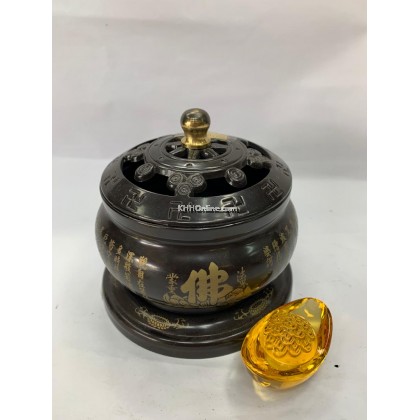 5寸黑色铜檀香炉
